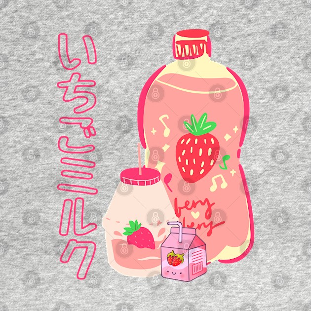 Japanese Kawaii Strawberry Milk by Quintyne95